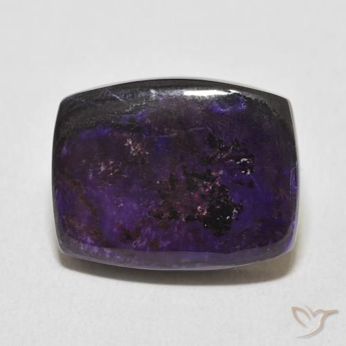 16.25ct Natural Violeta oscuro Charoíta, Forma Cojín, Opaco