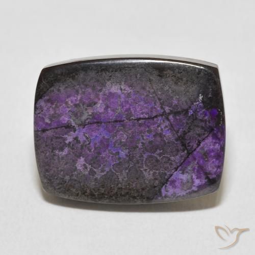 19.90ct Natural Violeta oscuro Charoíta, Forma Cojín, Opaco