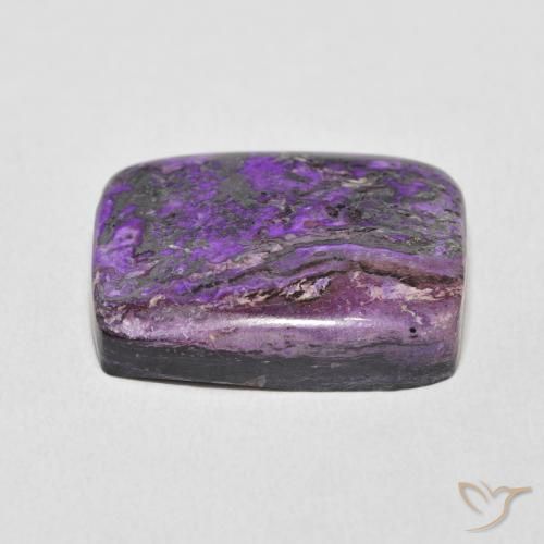 Charoíta Violeta medio natural de 16.78 ct, Forma Cojín, Opaco