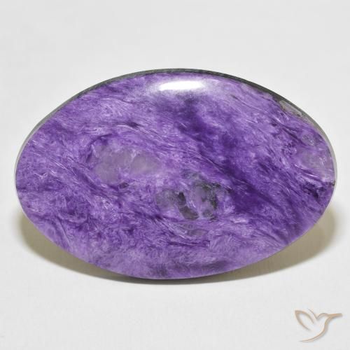 Charoíta Violeta púrpura claro natural de 38.87 ct, Corte Óvalo, Opaco