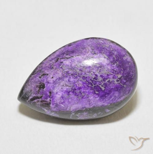 11.70ct Natural Violeta oscuro Charoíta, En forma de pera, Opaco
