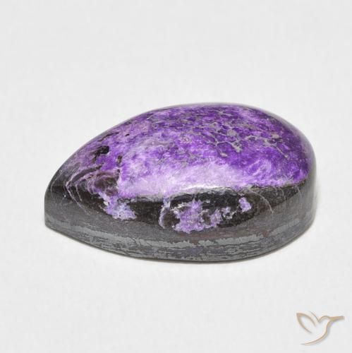 Charoíta Violeta oscuro natural de 11.70 ct, En forma de pera, Opaco