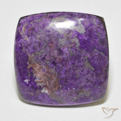 23.25ct Natural Violeta oscuro Charoíta, Forma Cojín, Opaco
