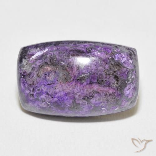 14.42ct Natural Violeta oscuro Charoita, Forma Cojín, Opaco