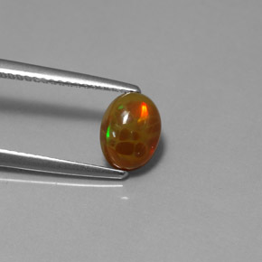 Ópalo chocolate multicolor natural de 0,95 ct, transparente, transparente / translúcido