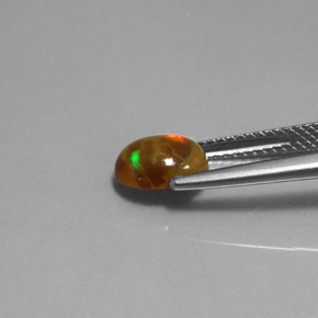 Ópalo chocolate multicolor natural de 0,95 ct, transparente, transparente / translúcido