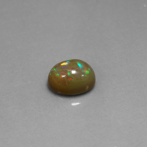 Ópalo chocolate multicolor natural de 1,03 ct, transparente, transparente / translúcido