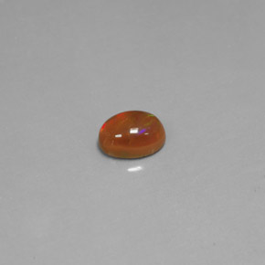 Ópalo chocolate multicolor natural de 0,63 ct, transparente, transparente / translúcido