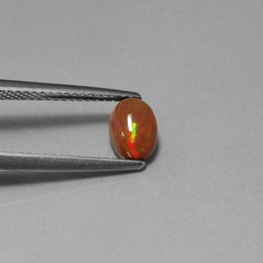 Ópalo chocolate multicolor natural de 0,63 ct, transparente, transparente / translúcido