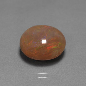 Ópalo chocolate multicolor natural de 6,46 ct, transparente, transparente / translúcido