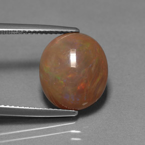 Ópalo chocolate multicolor natural de 6,46 ct, transparente, transparente / translúcido