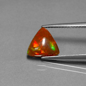 Ópalo chocolate multicolor natural de 1,63 ct, transparente, transparente / translúcido