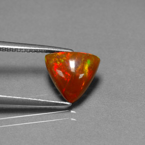 Ópalo chocolate multicolor natural de 1,63 ct, transparente, transparente / translúcido