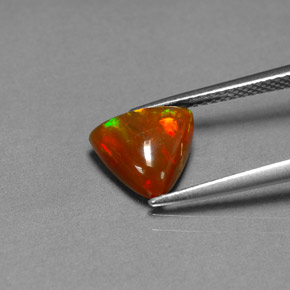 Ópalo chocolate multicolor natural de 1,63 ct, transparente, transparente / translúcido