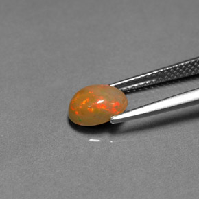 Ópalo de chocolate Multicolor natural de 0.85 ct, Transparente, Transparente / Translúcido