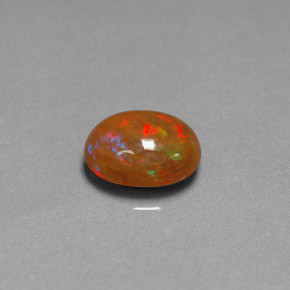 Ópalo chocolate multicolor natural de 2,03 ct, transparente, transparente / translúcido