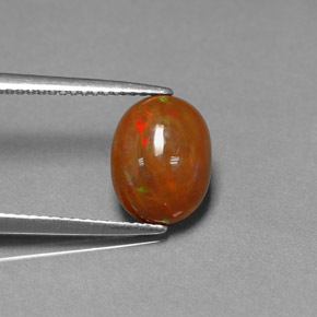 Ópalo chocolate multicolor natural de 2,03 ct, transparente, transparente / translúcido