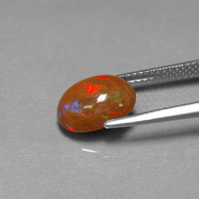 Ópalo chocolate multicolor natural de 2,03 ct, transparente, transparente / translúcido