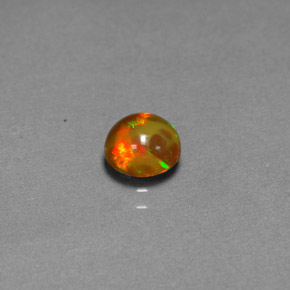 Ópalo chocolate multicolor natural de 0,60 ct, transparente, transparente / translúcido