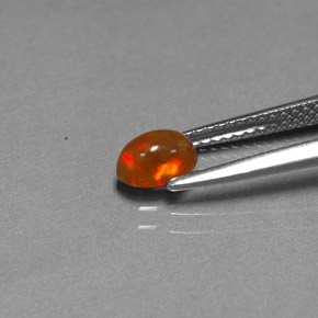 Ópalo de chocolate Multicolor natural de 0.43 ct, Transparente, Transparente / Translúcido