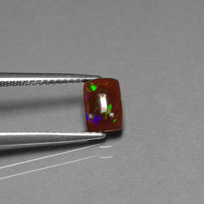 Ópalo chocolate multicolor natural de 0,64 ct, transparente, transparente / translúcido