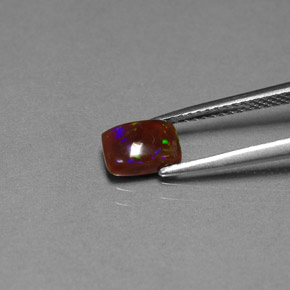 Ópalo chocolate multicolor natural de 0,64 ct, transparente, transparente / translúcido