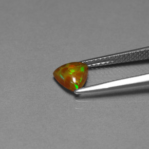 Ópalo chocolate multicolor natural de 0,52 ct, transparente, transparente / translúcido