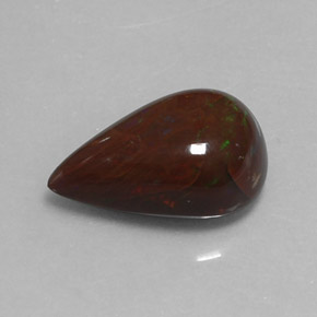 Ópalo chocolate marrón natural de 3,83 ct, en forma de pera, opaco