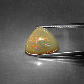 Ópalo chocolate multicolor natural de 5,44 ct, trillón, opaco