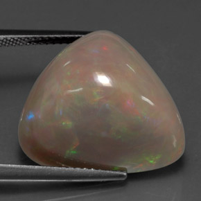 Ópalo chocolate multicolor natural de 15,63 ct, trillón, opaco
