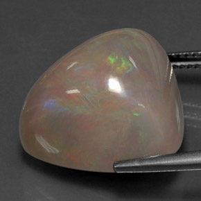 Ópalo chocolate multicolor natural de 15,63 ct, trillón, opaco