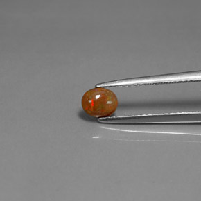 Ópalo de chocolate Multicolor natural de 0.34 ct, Corte Óvalo, Opaco