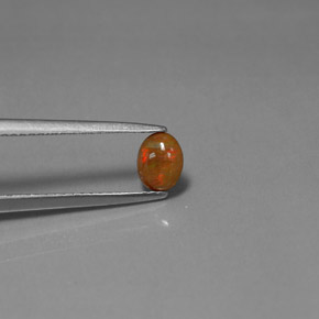 Ópalo de chocolate Multicolor natural de 0.34 ct, Corte Óvalo, Opaco