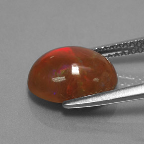 Ópalo de chocolate Multicolor natural de 2.29 ct, Corte Óvalo, Opaco