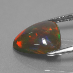 Ópalo de chocolate Multicolor natural de 2.59 ct, Forma elegante, Opaco