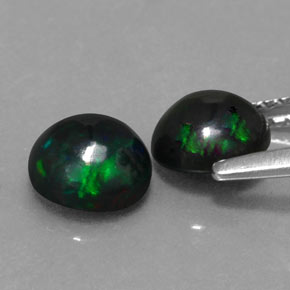 Gemas de Ópalo de chocolate Multicolor natural de  ct, Corte Redondo, Opaco