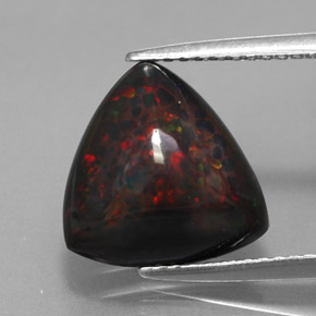 Ópalo chocolate multicolor natural de 3,52 ct, trillón, opaco