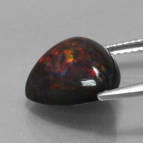 Ópalo chocolate multicolor natural de 3,52 ct, trillón, opaco