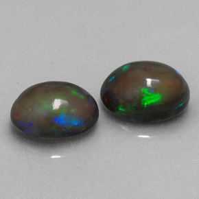 Gemas de Ópalo de chocolate Multicolor natural de  ct, Corte Óvalo, Translúcido