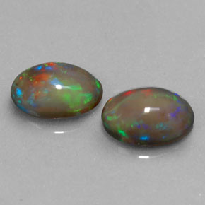 Gemas de Ópalo de chocolate Multicolor natural de  ct, Corte Óvalo, Translúcido