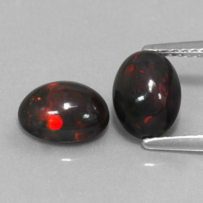 Gemas de Ópalo de chocolate Multicolor natural de  ct, Corte Óvalo, Translúcido