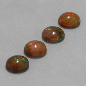 Gemas de Ópalo de chocolate Multicolor natural de  ct, Corte Óvalo, Translúcido