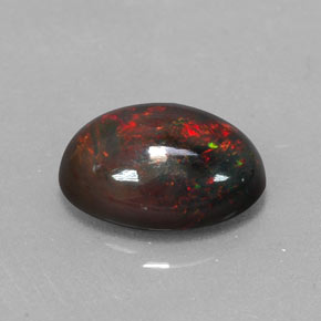 Ópalo de chocolate Multicolor natural de 2.44 ct, Corte Óvalo, Translúcido
