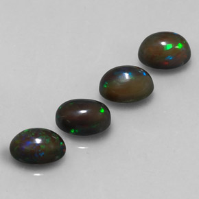 Gemas de Ópalo de chocolate Multicolor natural de 2.56 ct, Corte Óvalo, Translúcido