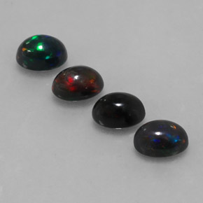 Gemas de Ópalo de chocolate Multicolor natural de 2.50 ct, Corte Óvalo, Opaco