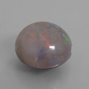 Ópalo chocolate multicolor natural de 11,31 ct, corte redondo, opaco