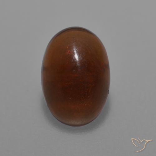 0.43ct Natural Multicolor Ópalo de chocolate, Ovalada, Translúcido