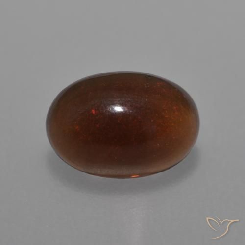 Ópalo de chocolate Multicolor natural de 0.43 ct, Ovalada, Translúcido