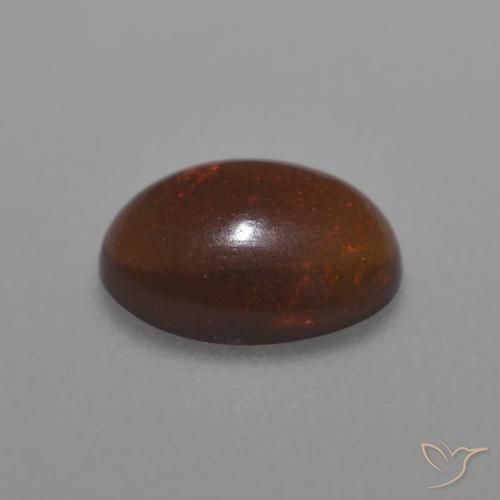 Ópalo de chocolate Multicolor natural de 0.43 ct, Ovalada, Translúcido