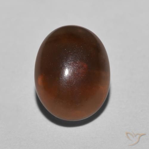 0.78ct Natural Marrón rojizo Ópalo de chocolate, Ovalada, Translúcido